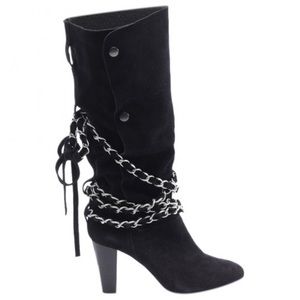 Isabel Marant Black Suede Slouchy Boot